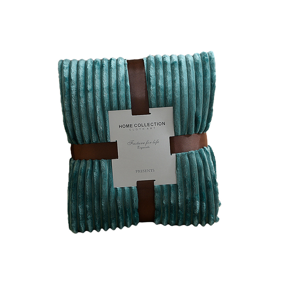150x200cm Flannel Throw Blanket Bed Throws Blanket Sofa Blanket Green