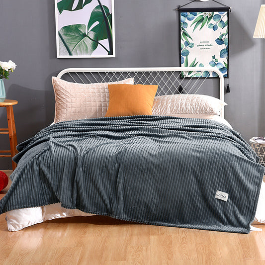 150x200cm Flannel Throw Blanket Bed Throws Blanket Sofa Blanket Grey