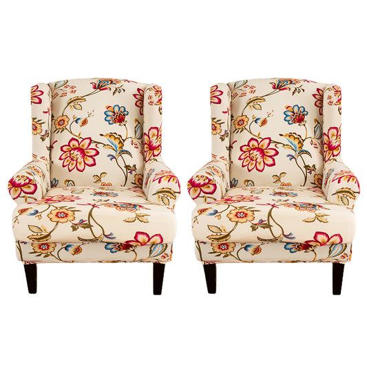 2X Wingback Chair Cover Stretch Armchair Wing Chair Slipcover Wing Back Chair Cover Style 1