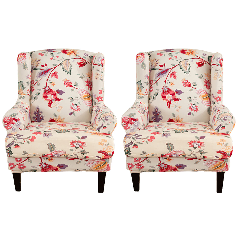 2X Wingback Chair Cover Stretch Armchair Wing Chair Slipcover Wing Back Chair Cover Style 2