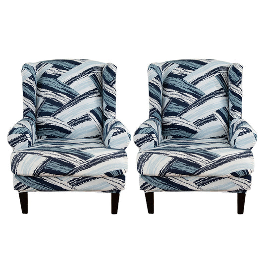 2X Wingback Chair Cover Stretch Armchair Wing Chair Slipcover Wing Back Chair Cover Style 3