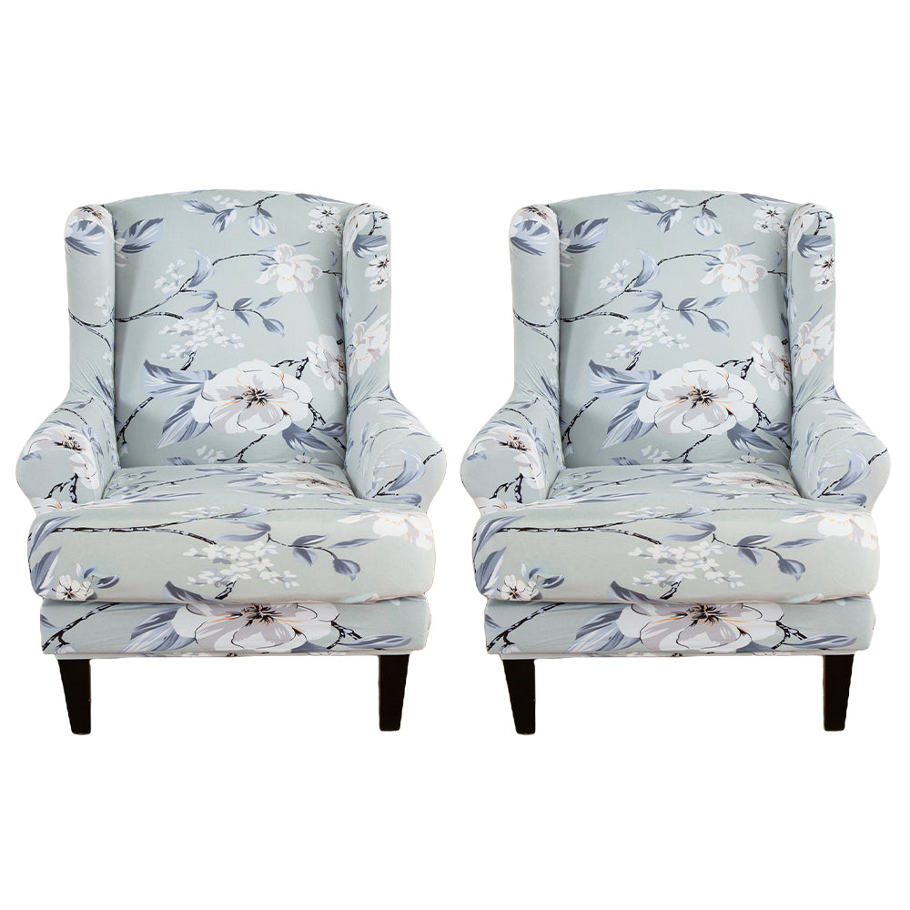 2X Wingback Chair Cover Stretch Armchair Wing Chair Slipcover Wing Back Chair Cover Style 4