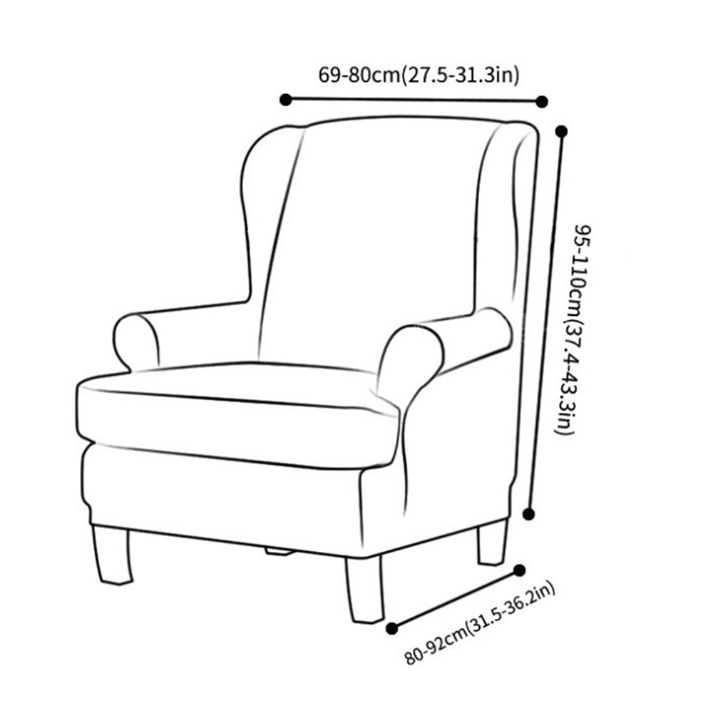 2X Wingback Chair Cover Stretch Armchair Wing Chair Slipcover Wing Back Chair Cover Style 5 and 6