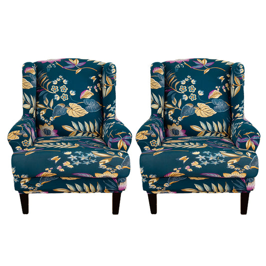 2X Wingback Chair Cover Stretch Armchair Wing Chair Slipcover Wing Back Chair Cover Style 6