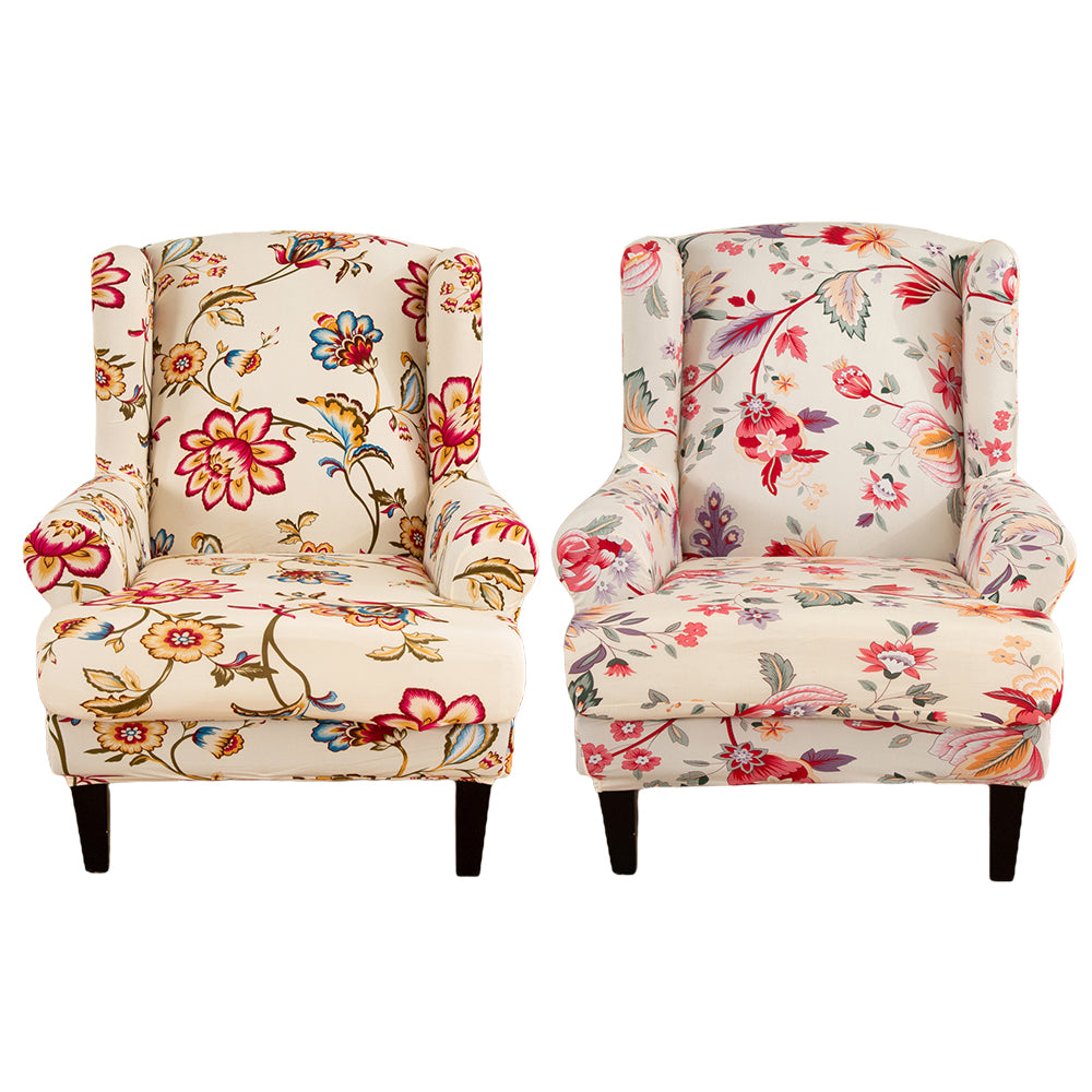 2X Wingback Chair Cover Stretch Armchair Wing Chair Slipcover Wing Back Chair Cover Style 1 and 2