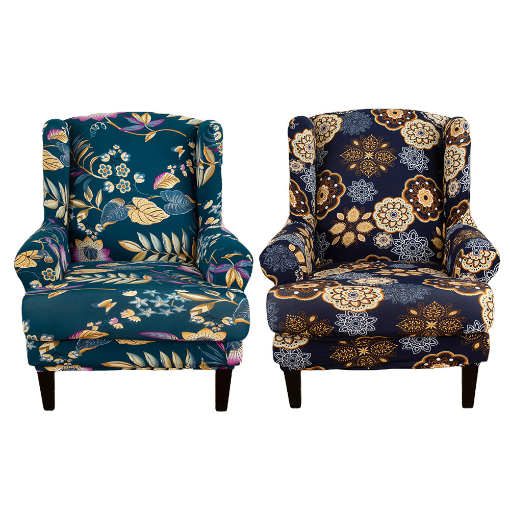 2X Wingback Chair Cover Stretch Armchair Wing Chair Slipcover Wing Back Chair Cover Style 5 and 6