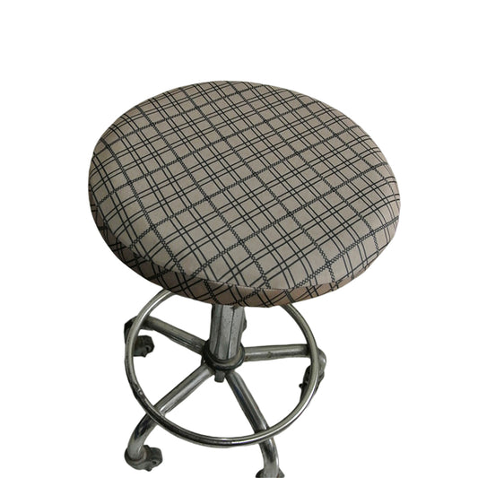 4Pcs 35x10cm Stretch Round Bar Stool Cushion Cover Seat Cover Seat Slipcover Coffee