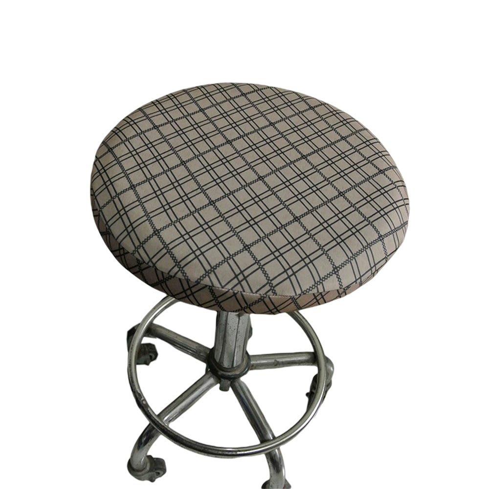 4Pcs 30x10cm Stretch Round Bar Stool Cushion Cover Seat Cover Seat Slipcover Coffee