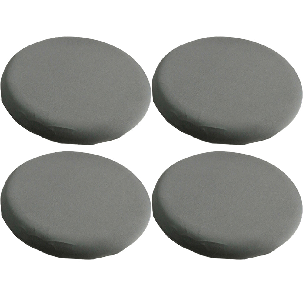 4Pcs 30x10cm Stretch Round Bar Stool Cushion Cover Seat Cover Seat Slipcover Grey