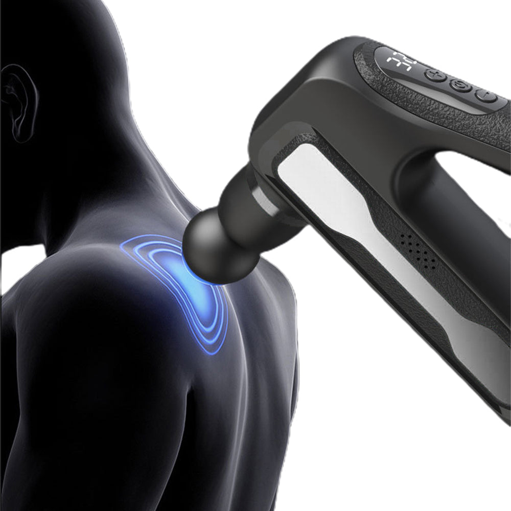 Muscle Massager Gun Muscle Relaxing Massager with 8 Massager Heads Silver
