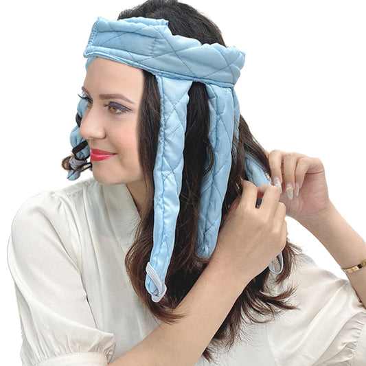 Lazy Heatless Hair Curler Headband Hair Roller Hair Curling Rod Hair Blue