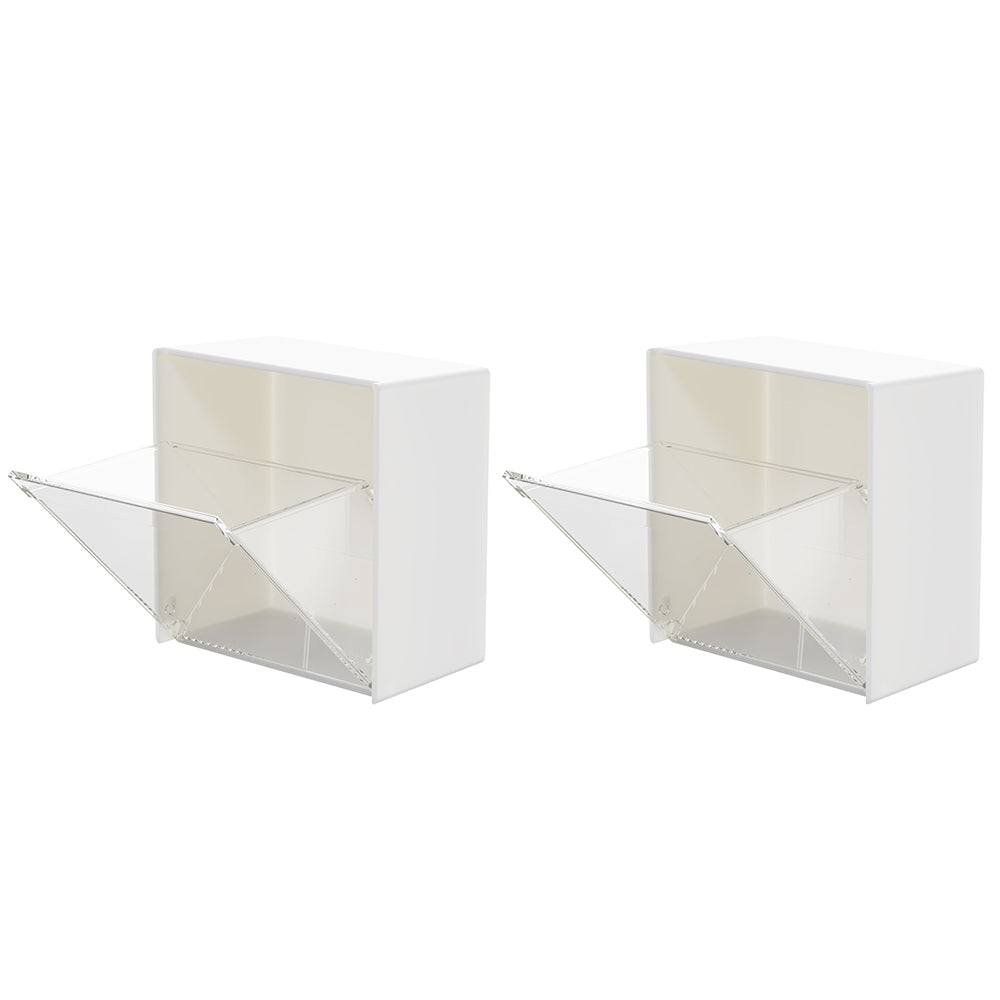 Wall Mounted Storage Box Cotton Swab Dental Floss Makeup Pads Storage Organizer