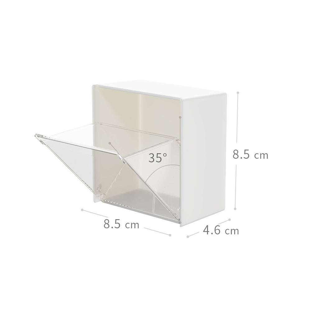 Wall Mounted Storage Box Cotton Swab Dental Floss Makeup Pads Storage Organizer