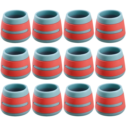 12Pcs Chair Leg Floor Protectors Furniture Leg Covers Blue