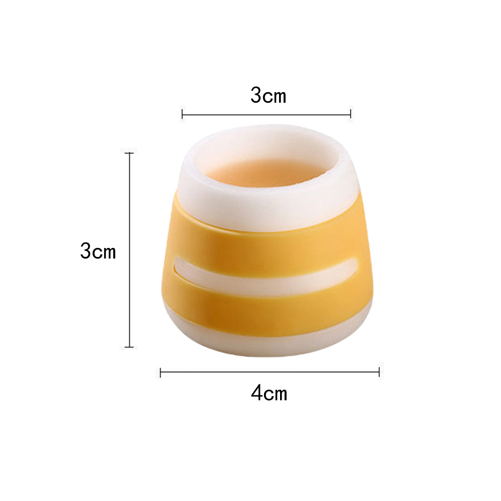 12Pcs Chair Leg Floor Protectors Furniture Leg Covers Yellow