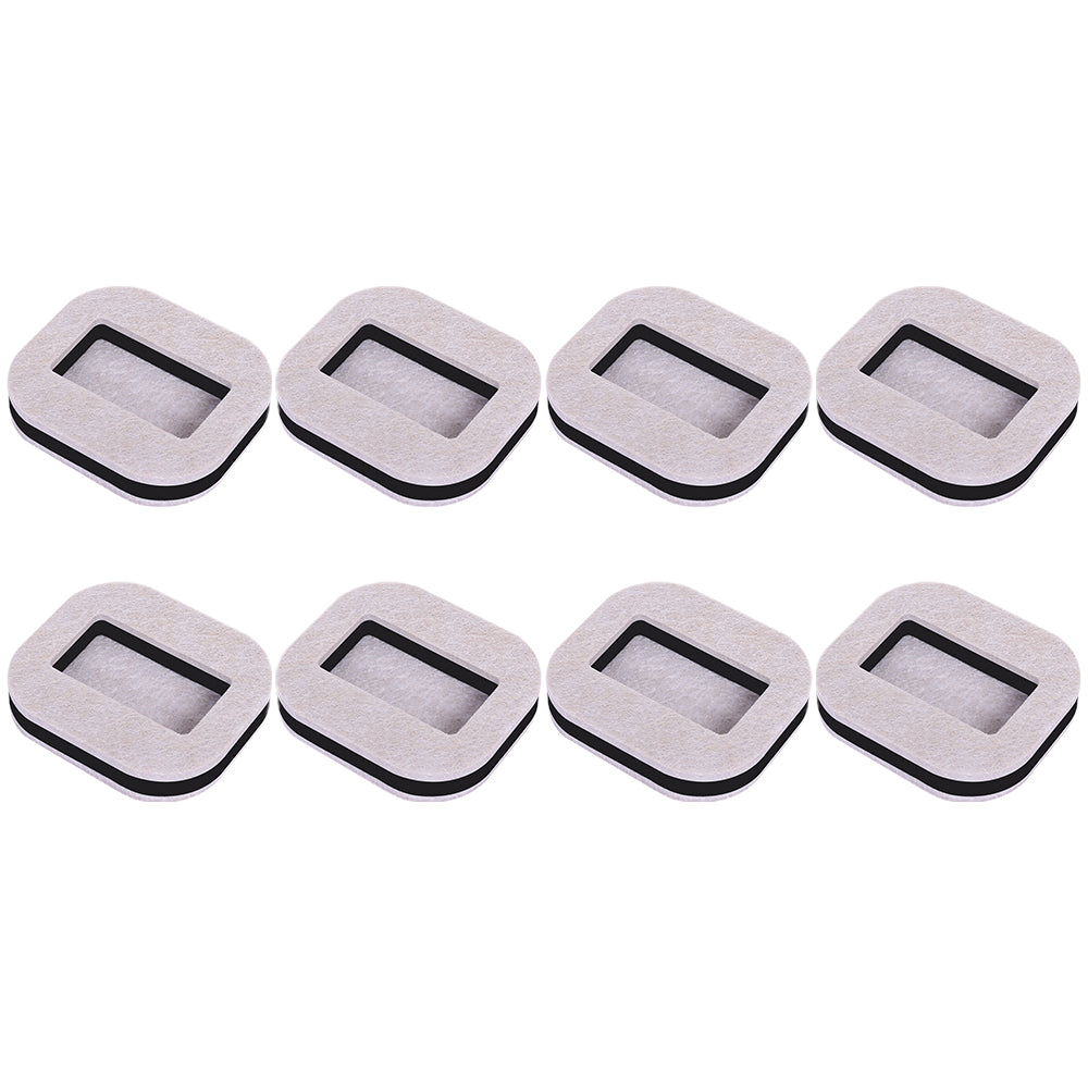 10Pcs Anti Running Felt Caster Cups Pulley Chair Mat Furniture Wheels Pads Square