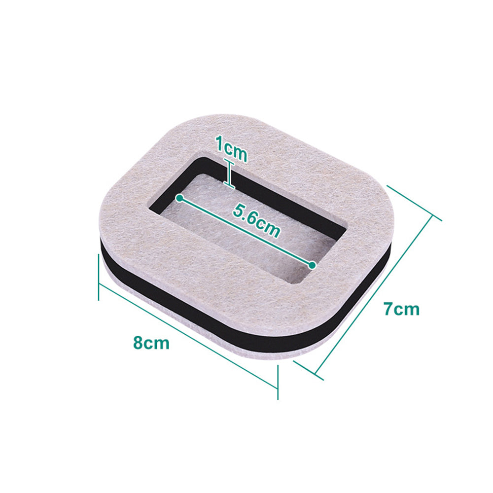 10Pcs Anti Running Felt Caster Cups Pulley Chair Mat Furniture Wheels Pads Square