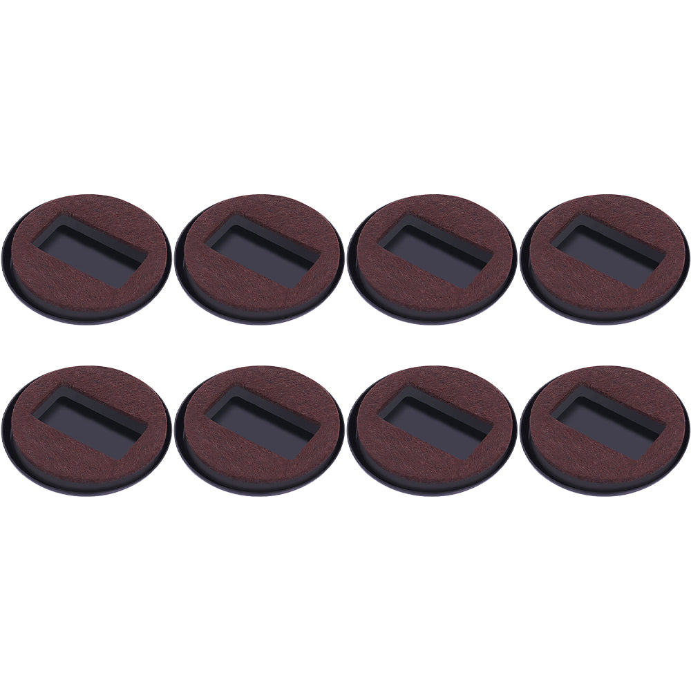 10Pcs Anti Running Felt Caster Cups Pulley Chair Mat Furniture Wheels Pads Round