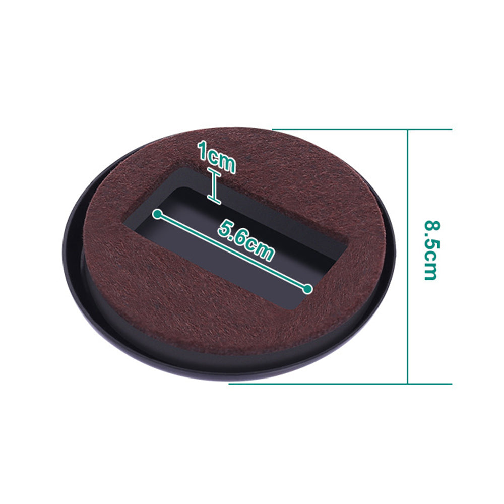 10Pcs Anti Running Felt Caster Cups Pulley Chair Mat Furniture Wheels Pads Round