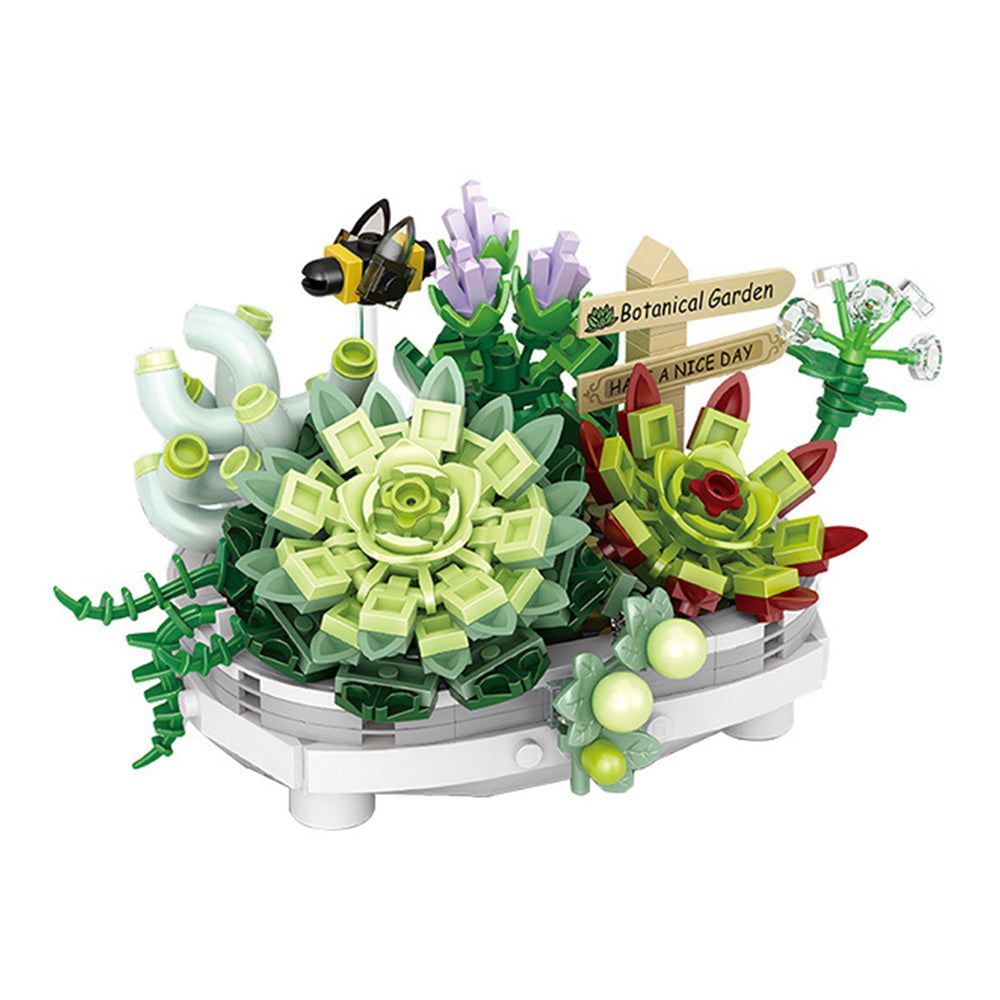 Bonsai Flowers Building Blocks Set Bricks Toys Home Decor Style 1