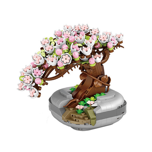 Bonsai Flowers Building Blocks Set Bricks Toys Home Decor Style 2