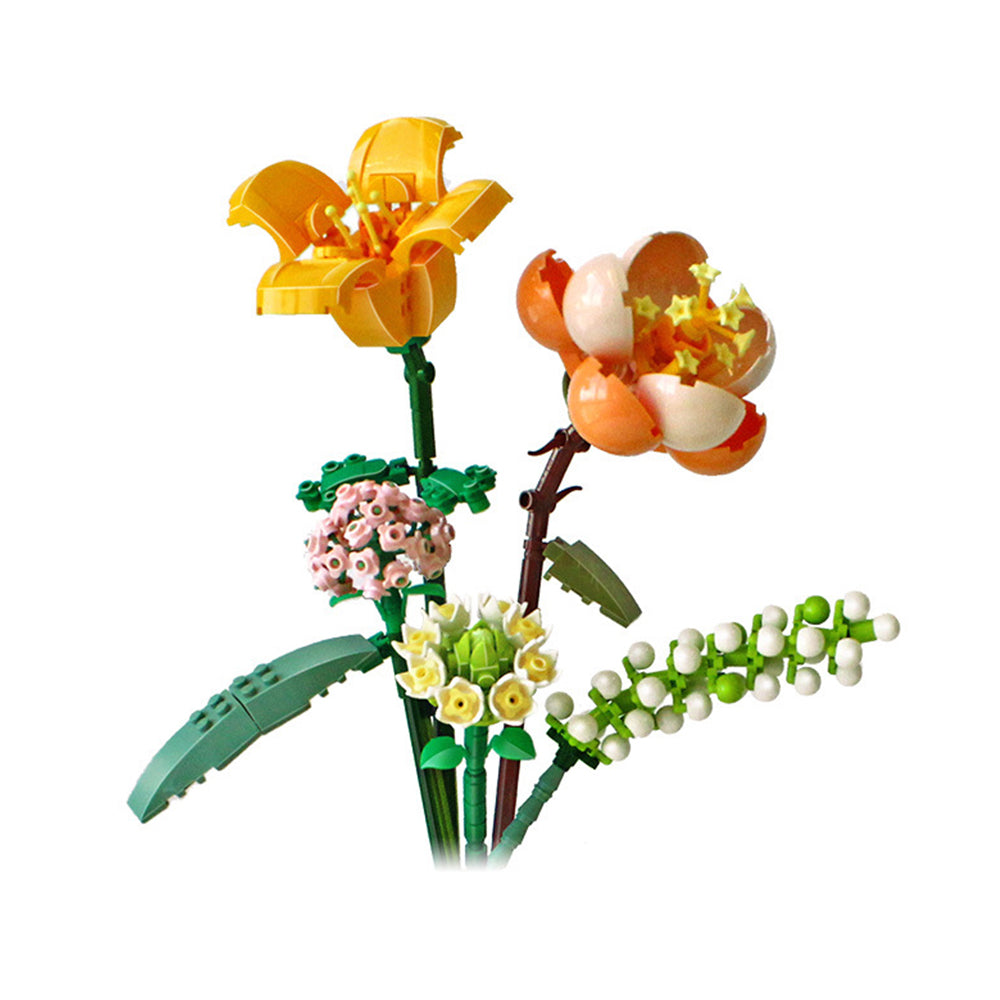 Flowers Bouquet Building Blocks Set Bricks Toys Home Decor Style 2