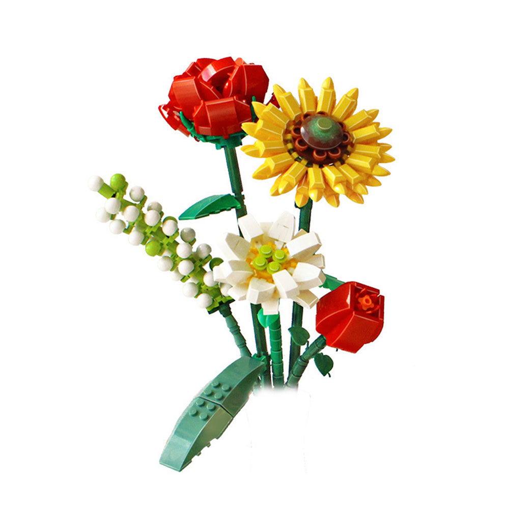 Flowers Bouquet Building Blocks Set Bricks Toys Home Decor Style 3