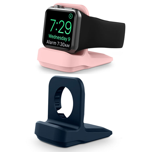 2X Wireless Charger Stand for Apple Watch Wireless Charger Blue Pink