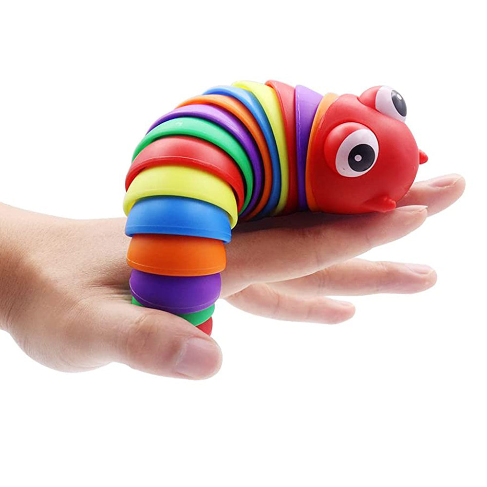 2Pcs Fidget Slug Toy Articulated Sensory Toys Twisted Toy Release Stress Toy