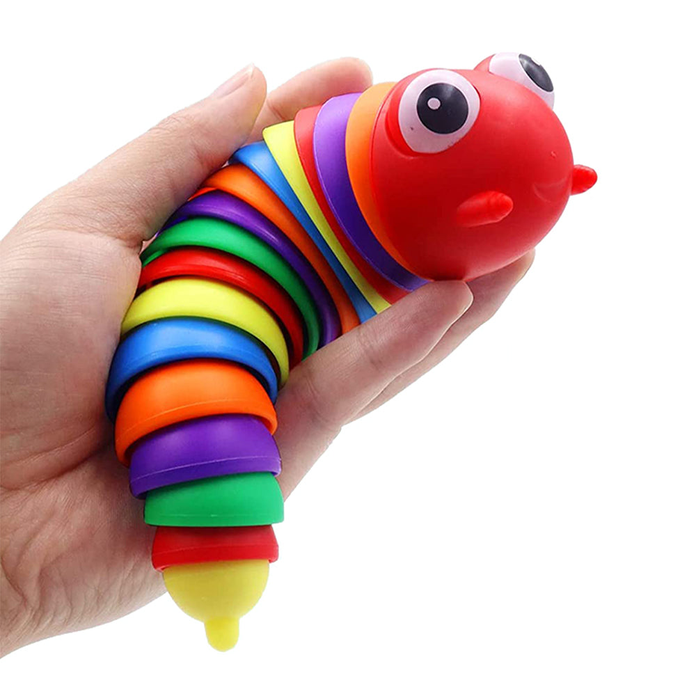 2Pcs Fidget Slug Toy Articulated Sensory Toys Twisted Toy Release Stress Toy Caterpillar
