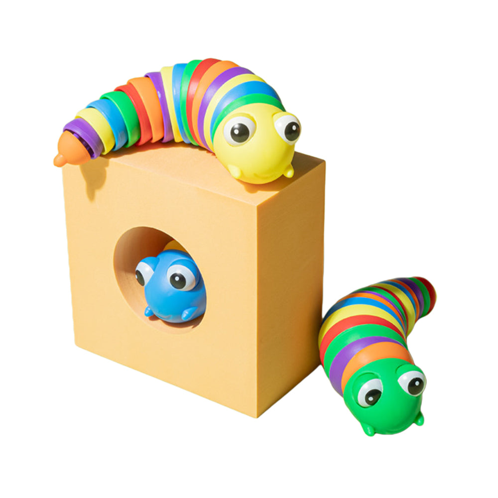 2Pcs Fidget Slug Toy Articulated Sensory Toys Twisted Toy Release Stress Toy Caterpillar