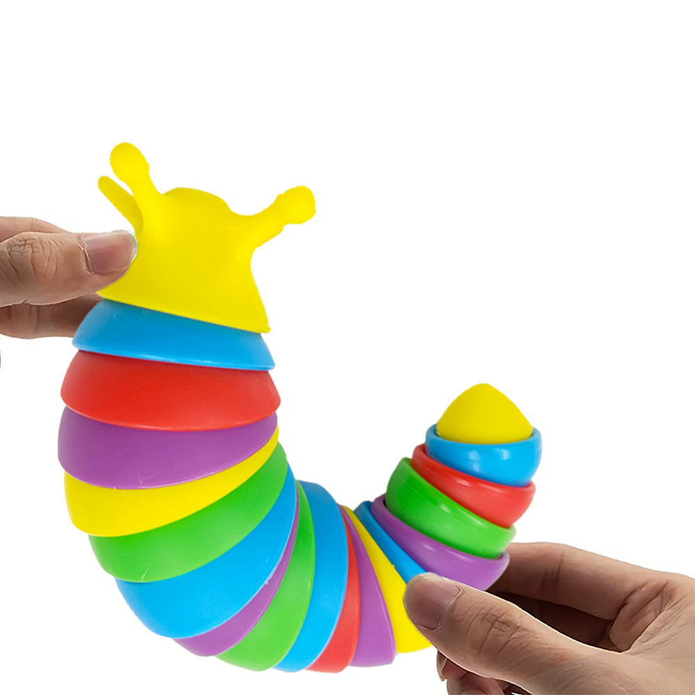 2Pcs Fidget Slug Toy Articulated Sensory Toys Twisted Toy Release Stress Toy