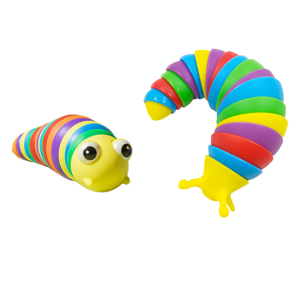 2Pcs Fidget Slug Toy Articulated Sensory Toys Twisted Toy Release Stress Toy