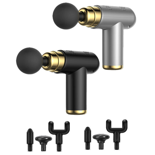 2X Muscle Massager Gun Muscle Relaxing Massager with 4 Massage Heads Black Grey