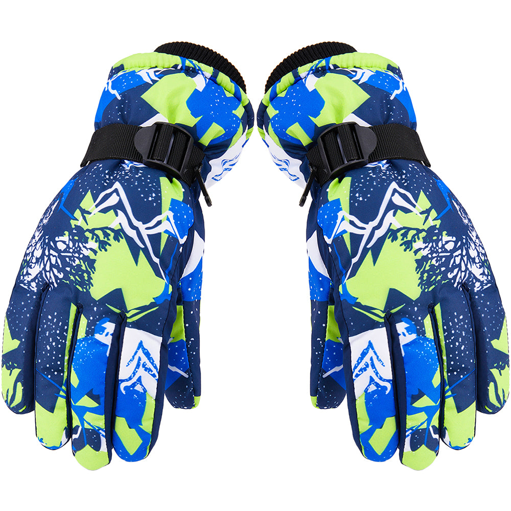 2 Pairs Snow Gloves Ski Gloves Thermal Touch Screen Gloves for Blue Pink