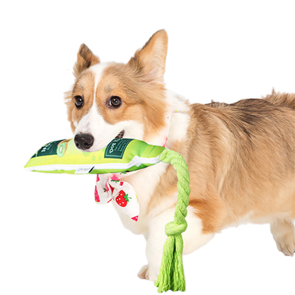 4Pcs Pet Squeaky Toys Dog Chew Toys Jam Shape