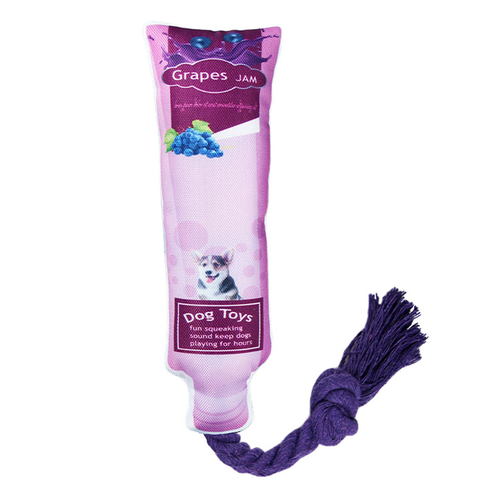 4Pcs Pet Squeaky Toys Dog Chew Toys Jam Shape