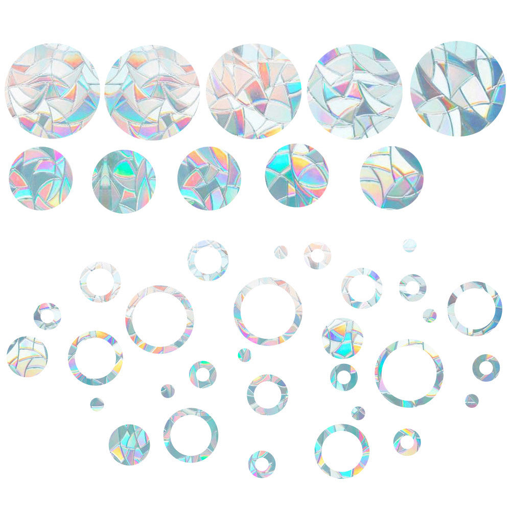 2 Set Suncatcher Window Sticker Window Clings Static Rainbow Sun Catcher Window Decal Circle and Ring