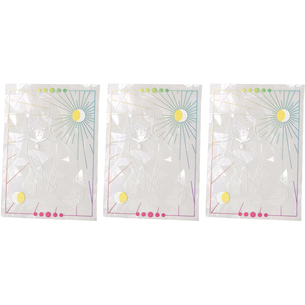 3Pcs Cat Suncatcher Window Sticker Window Clings Static Rainbow Sun Catcher Window Decal