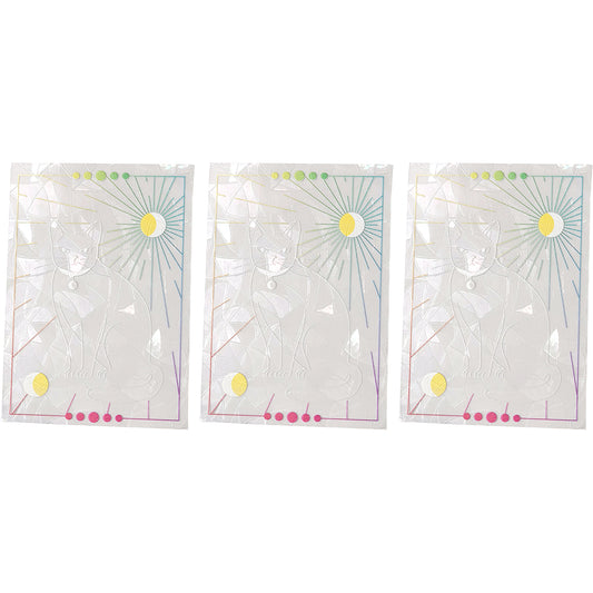 3Pcs Cat Suncatcher Window Sticker Window Clings Static Rainbow Sun Catcher Window Decal