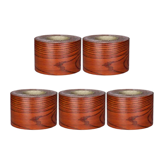 5Pcs Self Adhesive Wood Grain Repair Patch Tape Wood Grain Sticker Tape Patches Brown