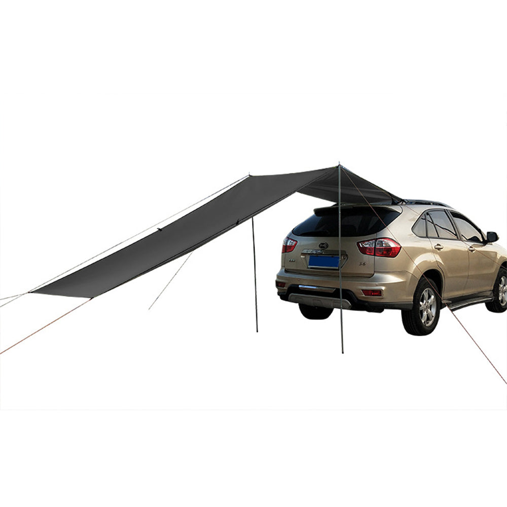 440x200cm Car Awning Tent Sun Shelter Car Tailgate Shade Road Trip Camping Canopy Shade Black