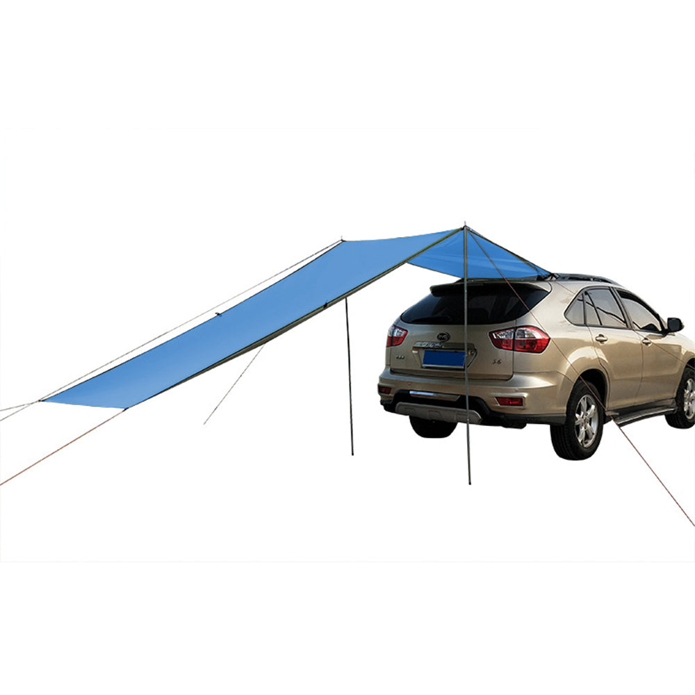 440x200cm Car Awning Tent Sun Shelter Car Tailgate Shade Road Trip Camping Canopy Shade Blue