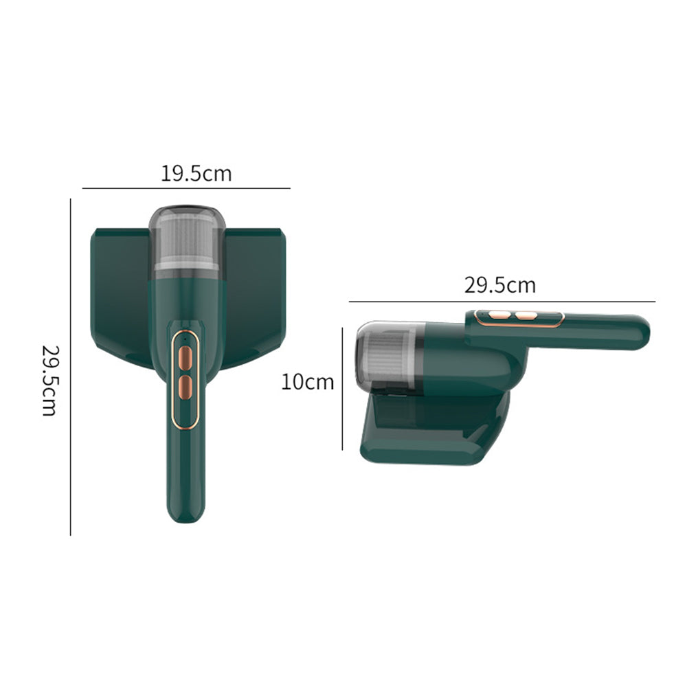 Handheld Vacuum Cleaner Wireless Dust Mite Removal Instrument Bed Mattress Cleaner Green