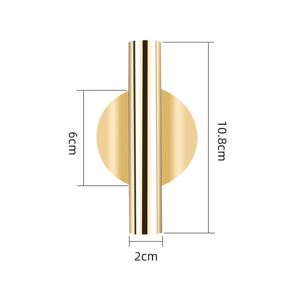 4X Wall Mount Metal Faux Flower Vase Tube Gold