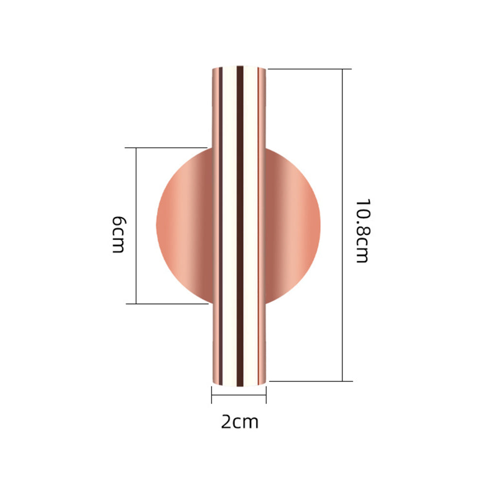 4X Wall Mount Metal Faux Flower Vase Tube Rose Gold