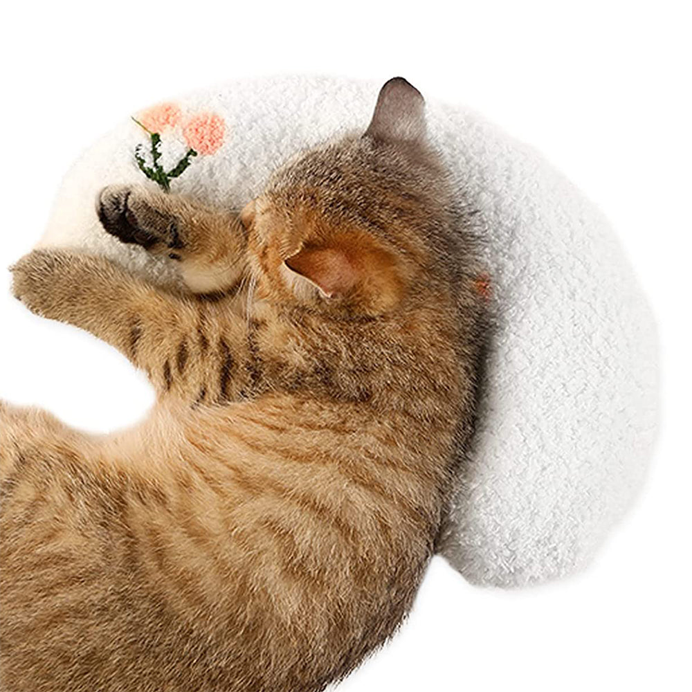 Cat Pillow U Shape Pet Puppy Dog Sleeping Pillow White