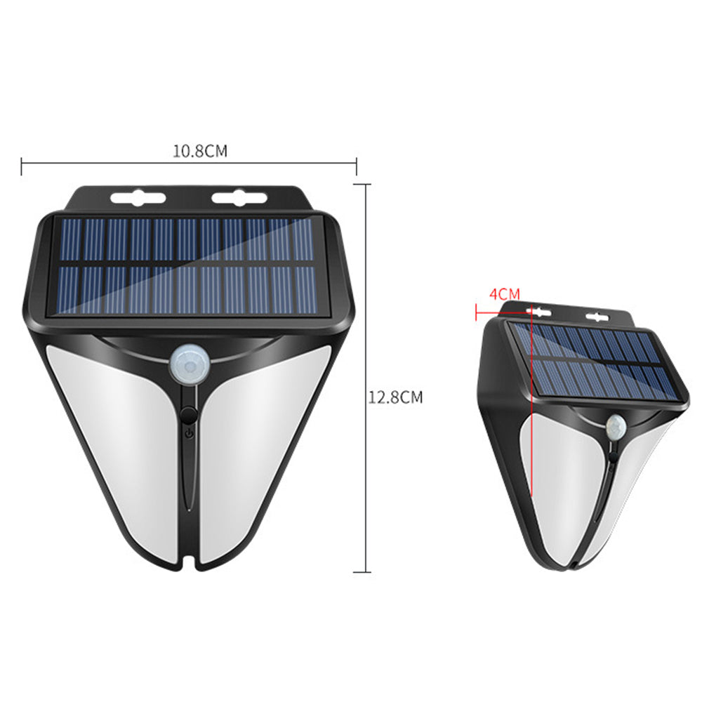 2X Solar Powered Motion Sensor Lights Wall Lamp Garden Fence Light Outdoor Decor