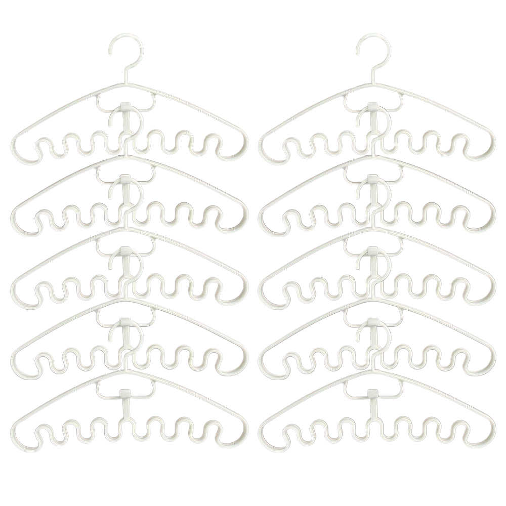 10Pcs Clothes Hanger Connector 7 Holes Hanger Closet Organizer for Tank Top Bra