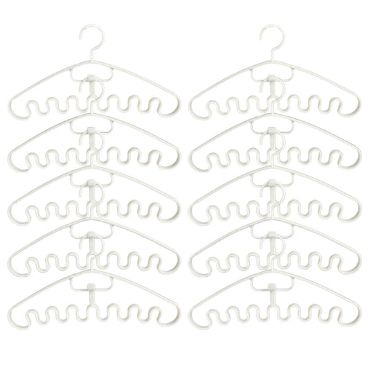 10Pcs Clothes Hanger Connector 7 Holes Hanger Closet Organizer for Tank Top Bra